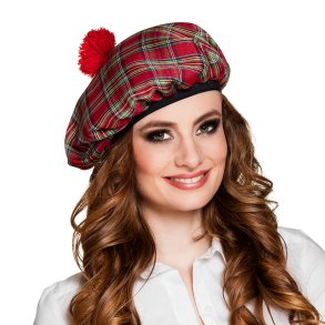 Beret Tartan red