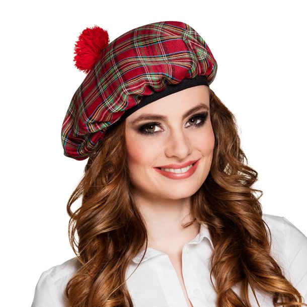Beret Tartan red