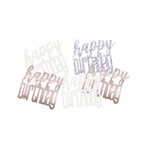 Rosegold Happy Birthday Konfetti