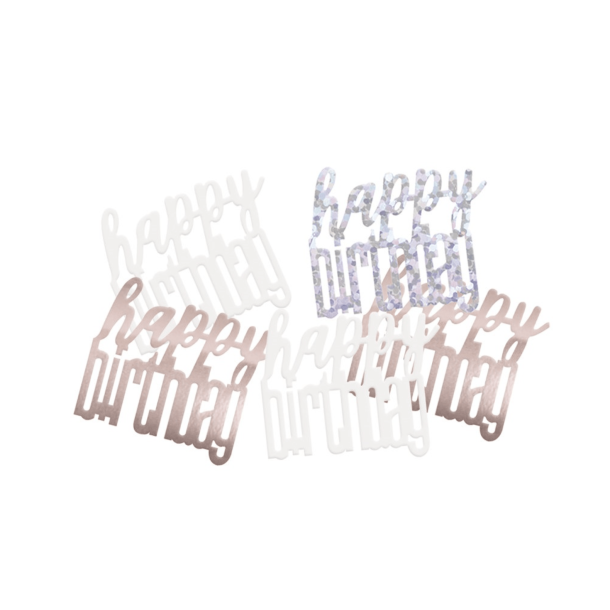 Rosegold Happy Birthday Konfetti
