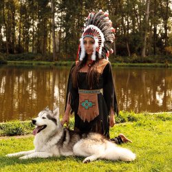 Indianer kostume - She-wolf 