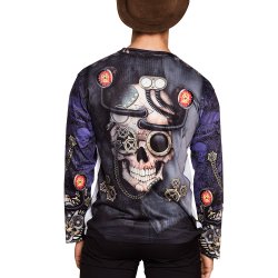 SteamPunk T-shirt med motiv