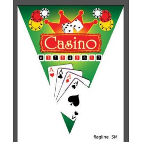 Casino Flag Banner, 5meter