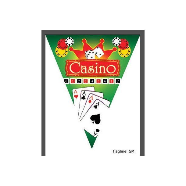 Casino Flagbanner, 5meter