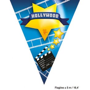 Hollywood  flagg banner 5m, 10 flagg
