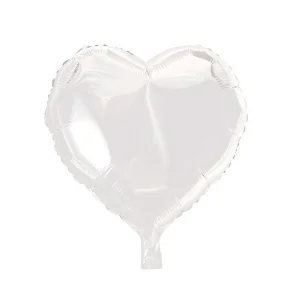 Folie ballon Hjerte 46 cm HVID