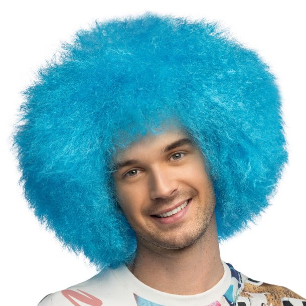 Afro Neon Bl� Paryk UV
