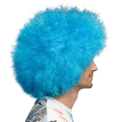 Afro Neon Bl� Paryk UV