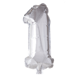 Folieballong ciffar i silver, 102 cm