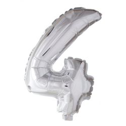 Folieballong ciffar i silver, 102 cm