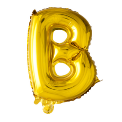 Folie ballon BOGSTAVER - GULD, 41 cm