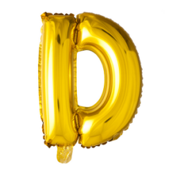 Folie ballon BOGSTAVER - GULD, 41 cm
