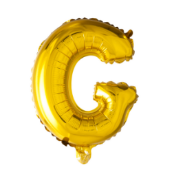 Folie ballon BOGSTAVER - GULD, 41 cm