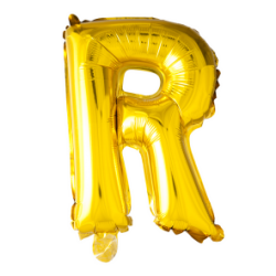 Folie ballon BOGSTAVER - GULD, 41 cm