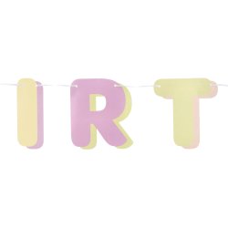 Happy Birthday textgirlang i pastellf�rger