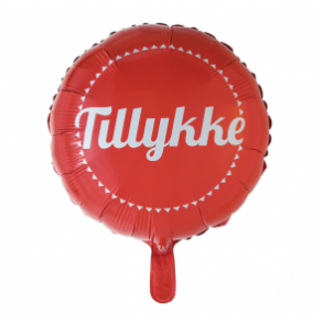 TILLYKKE Folie ballon  46 cm 