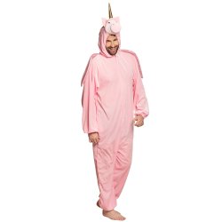 Enh�rning kostym rosa vuxen