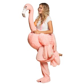 Rid p� Flamingo kostume
