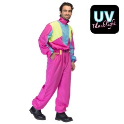 Ski Suit Snow Glow Dude i neon 80-talsstil.