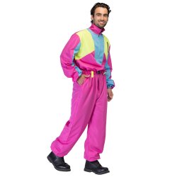 Ski Suit Snow Glow Dude i neon 80-talsstil.