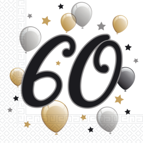 60 r Servietter sort