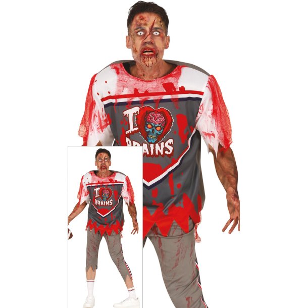Zombie Rugby Spiller Kostume til Mand