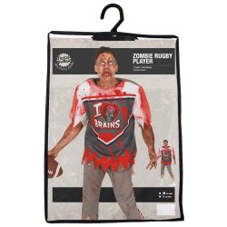 Zombie Rugby Spiller Kostume til Mand