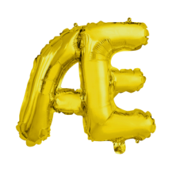 Folie ballon BOGSTAVER - GULD, 41 cm