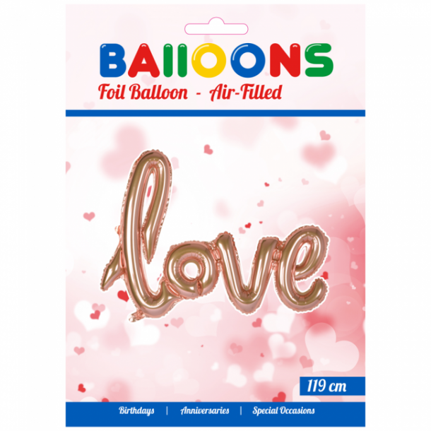 Folie ballon LOVE - ROSEGOLD