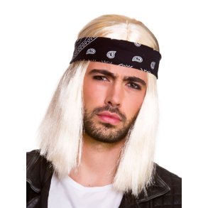 90r rock paryk med bandana