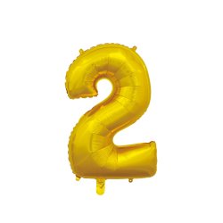 Sifferballong 66 cm i Guld