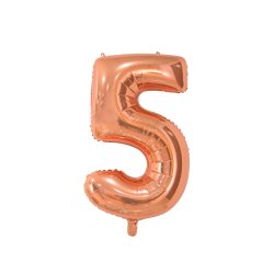 Folie Siffror ballong i Rosaguld 41 cm