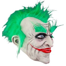 Joker mask med hr Latex