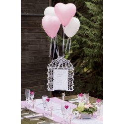 Hjerteballoner i Hvid 8 stk.