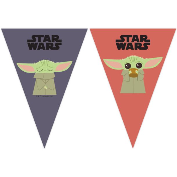 Baby Yoda Flagbanner i papir