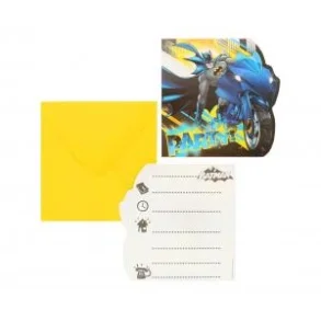 Batman Invitationer 6stk