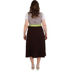 Dirndl klnning brun och limegrn