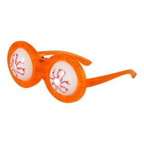 Glasgon med blodsprngning och LED-ljus