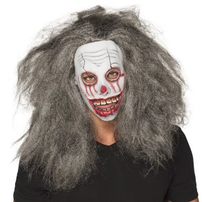 Zombie Klovnemaske med H�r