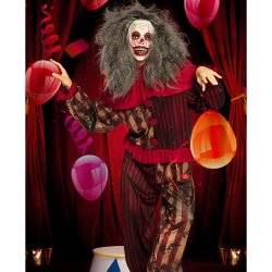 Zombie Klovnemaske med H�r