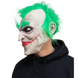 Joker mask med hr Latex