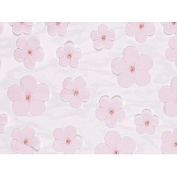 Bordlpare i rosa med tygblommor