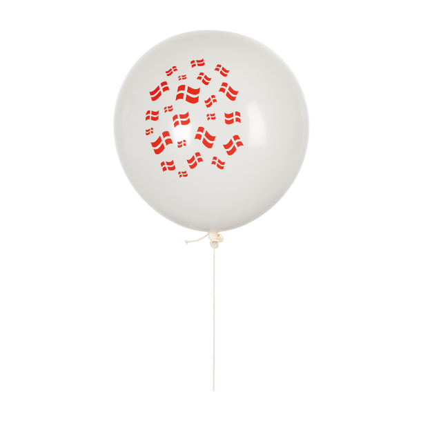 Ballonger med danska flaggor