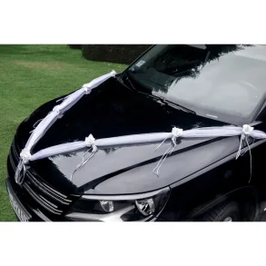 Brudebil organza m.blomster