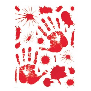 Blodige hndaftryk