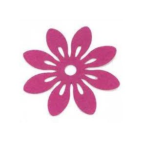 Blomster i filt 12cm i diameter