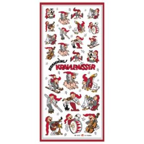 Brammings nisse klistermrke ark 12x28cm