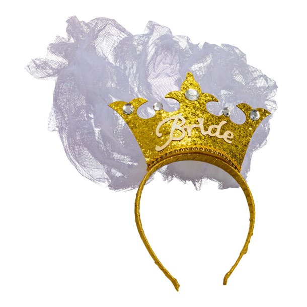 Hårbøjle Bride to be Guld