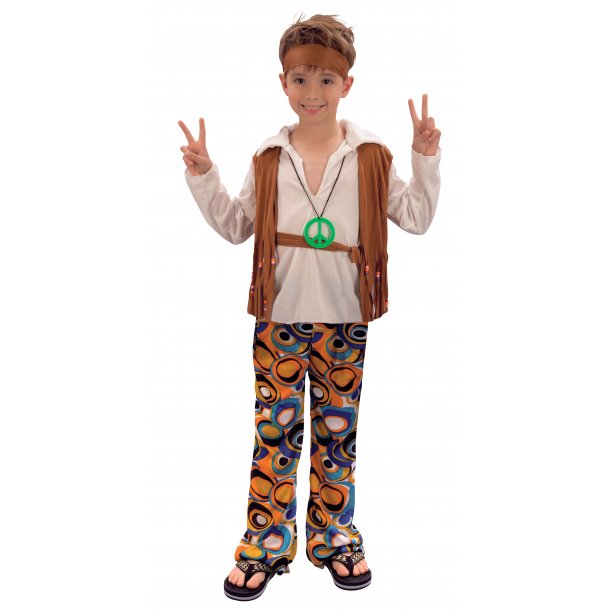 Ambassade bassin familie Hippie kostume til drenge | Køb hippie udklædning her !!
