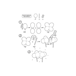 Ballongkaka topper rosa